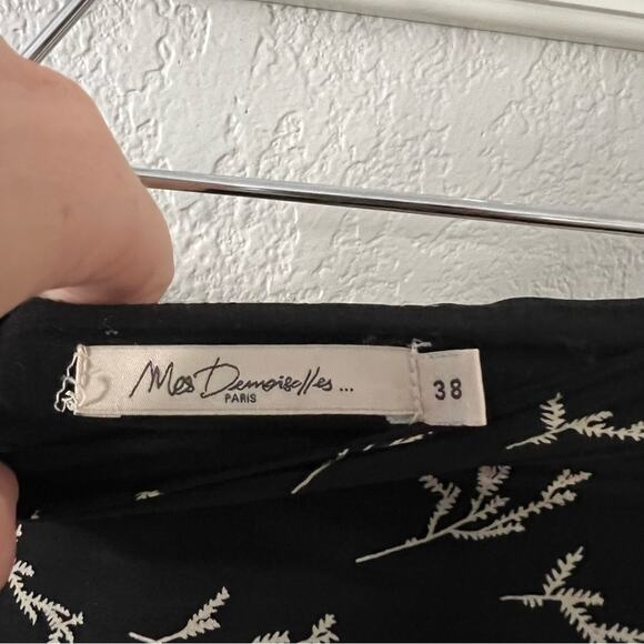 Mes Demoiselles Frikette Black Silk Printed Mini Skirt - Picture 6 of 9